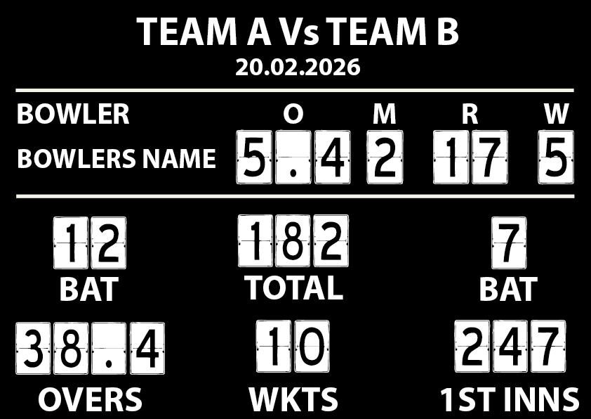 Custom Printed Cricket Scorebooks and Scorecards artboard 1