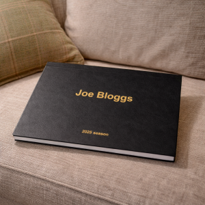 Custom Printed Cricket Scorebooks and Scorecards personalised cricket player scorebook – premium hardcover season book with custom embossing