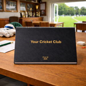 Custom Printed Cricket Scorebooks and Scorecards personalised cricket team scorebook – wirebound season book